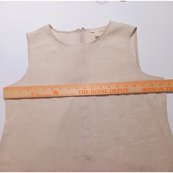 Eileen Fisher Women's Beige 100% Organic Linen Sleeveless Romper Size S/P - Picture 8 of 10